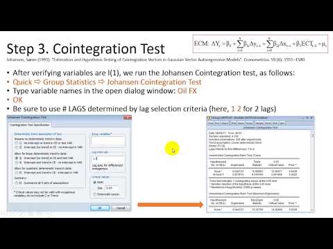 Cointegration Test - Step 3 Of 4