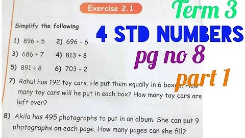 4 class Maths |Numbers |exercise 2.1(pg no 8)|part 1|Term 3|unit 2 samacheer