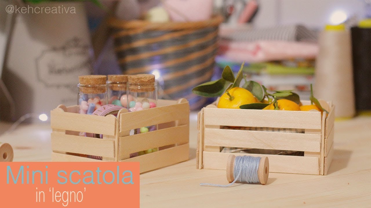 🌸 MINI SCATOLA IN LEGNO - CON I BASTONCINI  | MINI CAIXA EM MADEIRA - COM PALITOS DE PICOLE