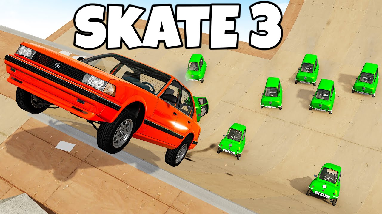 ❄️ SKATE PARK SAMOCHODAMI ALE GONIĄ NAS ZOMBIE!?  | BeamNG Drive |