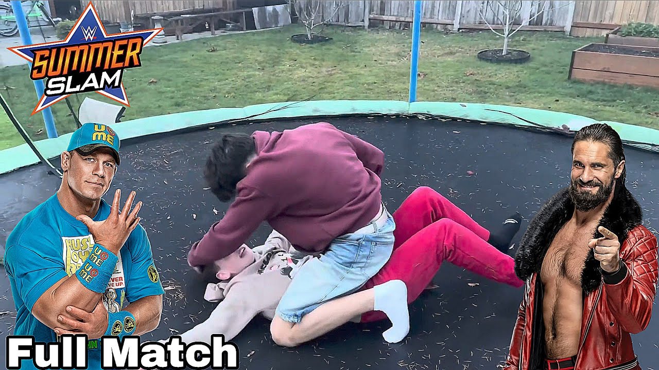 WWE - Seth Rollins vs John Cena SummerSlam 2015 Full Match | Backyard Wrestling 