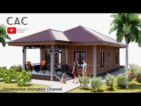 Simple Bungalow | Tropical House | 6.6x12.2m | Two Bedroom