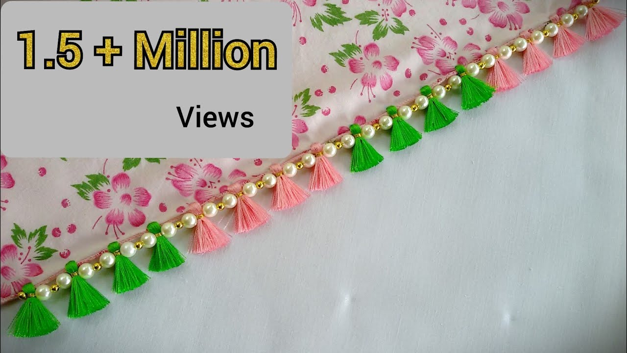 Simple,Quick, Very Easy Pearls Saree kuchu /Design#118