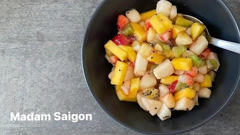 Salad TRÁI CÂY - Recette de SALADE DE FRUITS - FRUITS SALAD recipe. 🍓🍌🥝🍐🥭