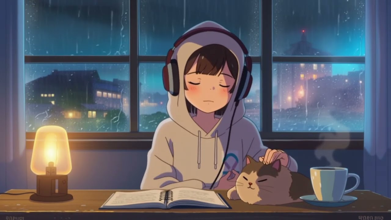 Soft Lofi Rain 🌧️☕ | Calm Beats for Sleep, Study & Relaxing Nights