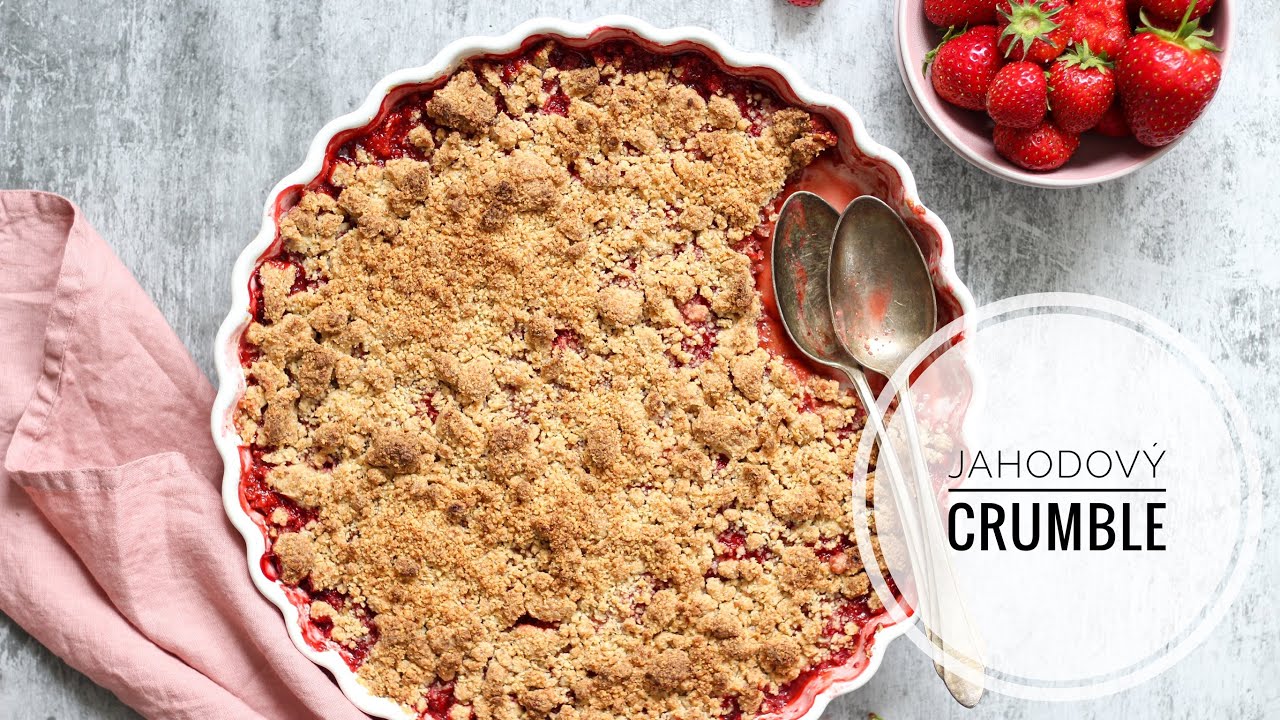 JAHODOVÝ CRUMBLE | vegan | MaruškaVEG
