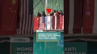 Momen Aktivis Ganti Bendera Israel dengan Palestina di Ajang Piala Dunia Anggar