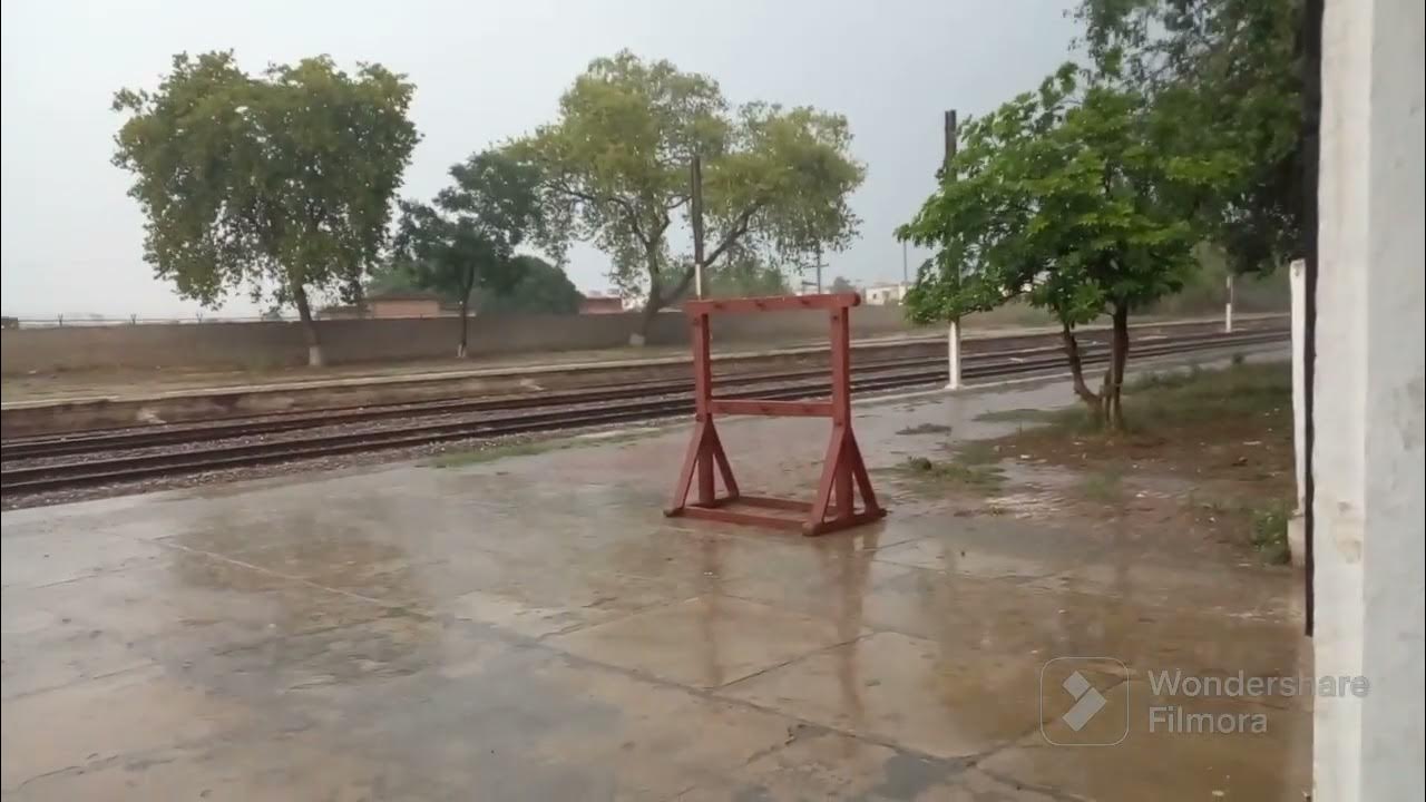 Rain walton Railway Station Lahore (Original Video and Sound) YouTube