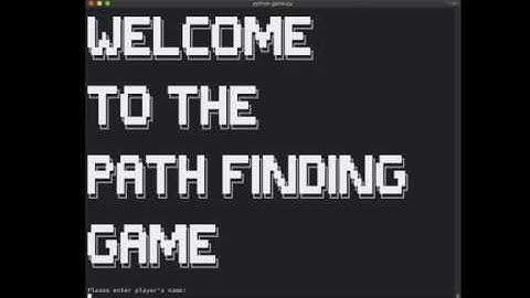 Text-based Path Finding Game Demo