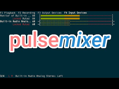 pulsemixer, CLI and