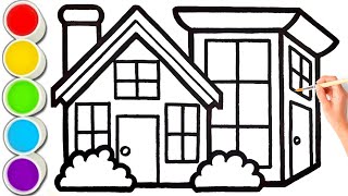 House Drawing Painting & Coloring for kids and toddlers