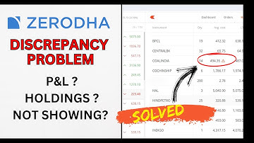 Discrepancy problem in zerodha solved