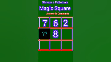 Magic Square 3 X 3 | Find The Missing Number - Hard Math Puzzle || Maths Puzzle || #shorts #viral