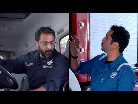 مقابلة شركة نفط الكويت مع رجل الاطفاء عبدالله المنصوري