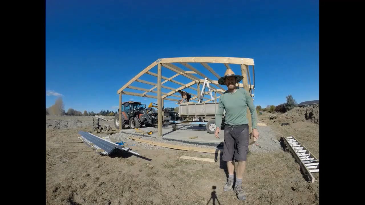 Pole Shed Construction Part 2 (Time laps) NZ YouTube