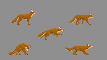 Pixel Art Animated Fox Preview