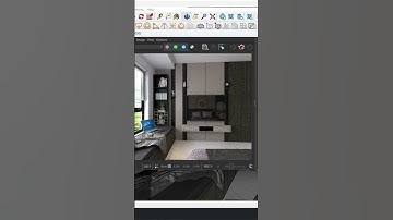 Bedroom Sketchup Vray Next Interior design #8
