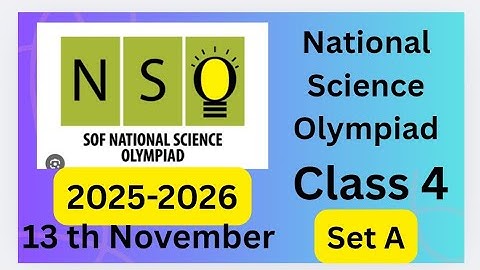 #FavFive | SOF National Science Olympiad 2025-26 Class 4 Set A 13 th November | #olympiad | #nso