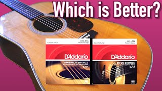 Acoustic String Comparison 8020 vs Phosphor Bronze