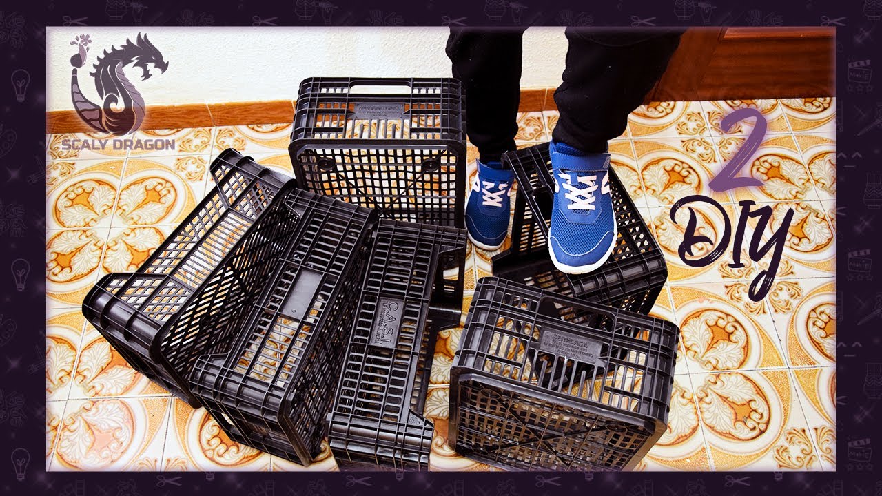 2 Ideas muy útiles reutilizando cajas o cestas plásticas para frutas