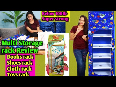 Multi storage rack review in Telugu | Amazon home utility product | cloth rack,shoe rack,book