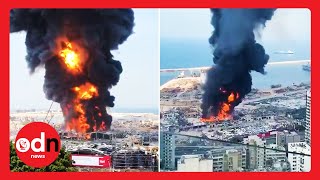 Beirut: Huge Fire Breaks Out at Port A Month After Explosion