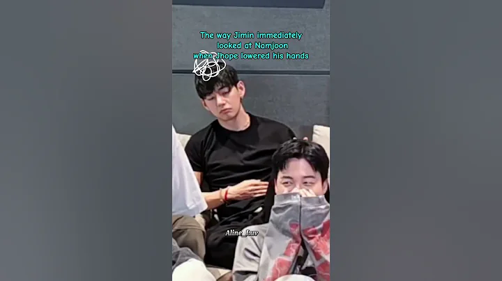 The way Jimin immediately looked at Namjoon when Jhope lowered his hands #minimoni #bts
