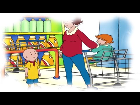 Funny Animated Cartoon Caillou | Caillou Goes Shopping |  Animated Funny Cartoons For Children