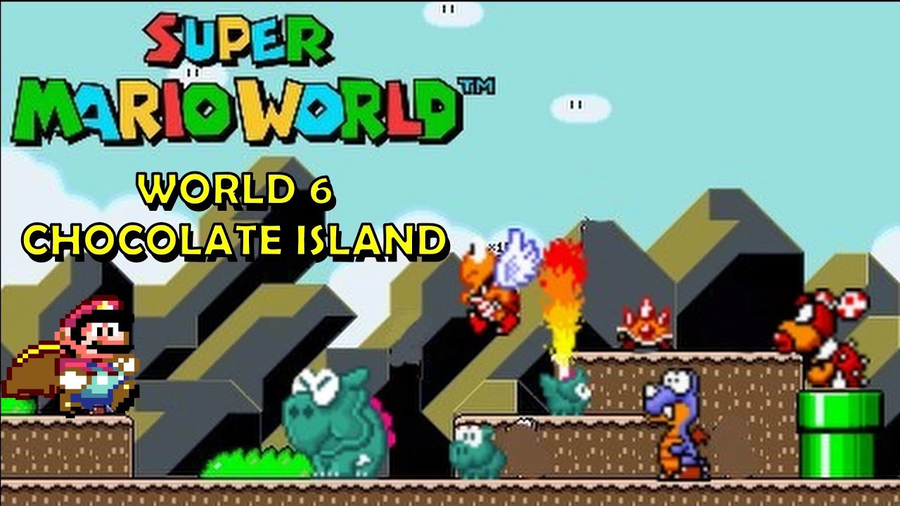 Super Mario World 100 Walkthrough (All Exits) (World 6) Chocolate
