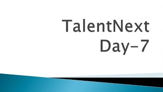 Celebrity Wipro TalentNext Training on Java Day-7 Profile