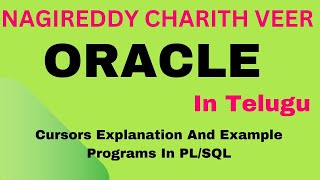 Part 51 : Cursors Explanation And Example Programs In PL/SQL