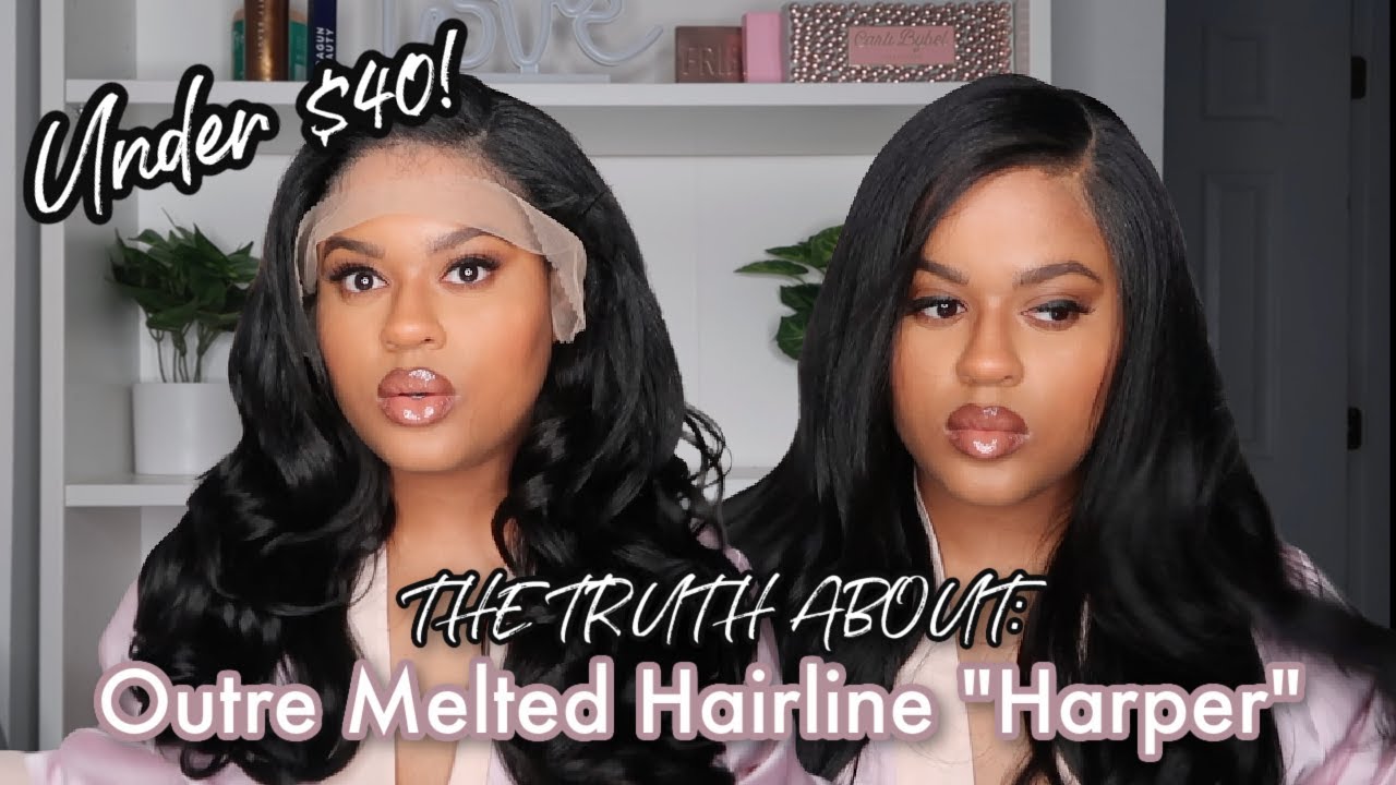 WOW Under $40 🔥 Outre Synthetic Melted Hairline HD Lace Front Wig - HARPER Review | Courtney Jinean