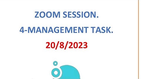 4 -Management zoom session 20 8 2023