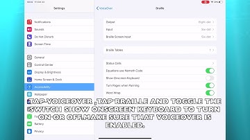 HOW TO DISABLE OR ENABLE BRAILLE SHOW ONSCREEN KEYBOARD IN IPADOS 13.6 (IPAD)