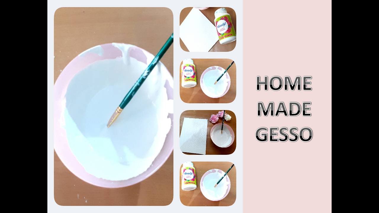 Homemade gesso Homemade Texture paint how to apply gesso Indian recipe for Gesso YouTube