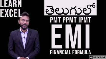తెలుగులో I How to Calculate EMI in Excel I bifurcation of Principal, Interest