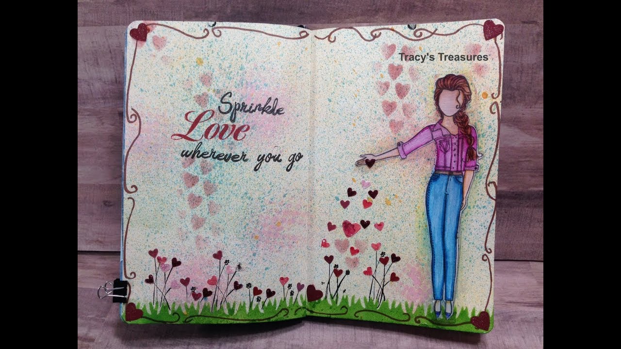 Sprinkle Love-Art Journal page paper crafts for school