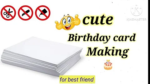 Easy & Beautiful Birthday card making for Best friend/Diy Birthday greeting card Ideas/Birthday card