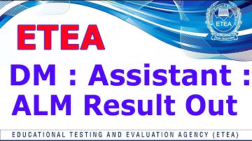 ETEA Results : DM : Assistant : Computer operator : ALM etc