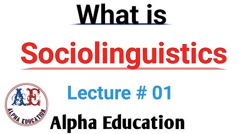 What is sociolinguistics | Lec # 01| Factors, Elements and Types of Sociolinguistics #linguistics