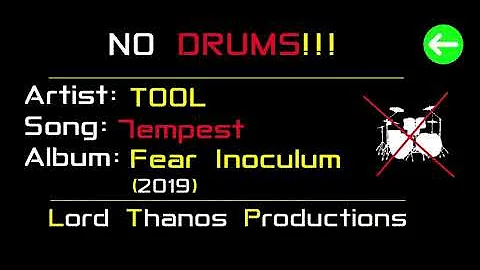 Tool - 7empest | NO DRUMS  | Backing Track | (Drumless)