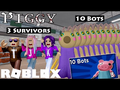 Piggy 3 Vs 10 Bots Max Difficulty Roblox Youtube - kate and janet roblox piggy