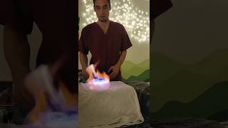 Очищающий массаж живота огнём 🔥 #beauty #massage #массажживота  #массажогнем #массажогнемобучение