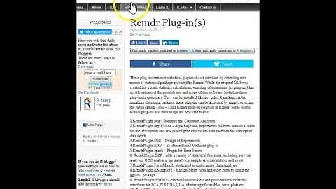 Tour of R commander and how to
