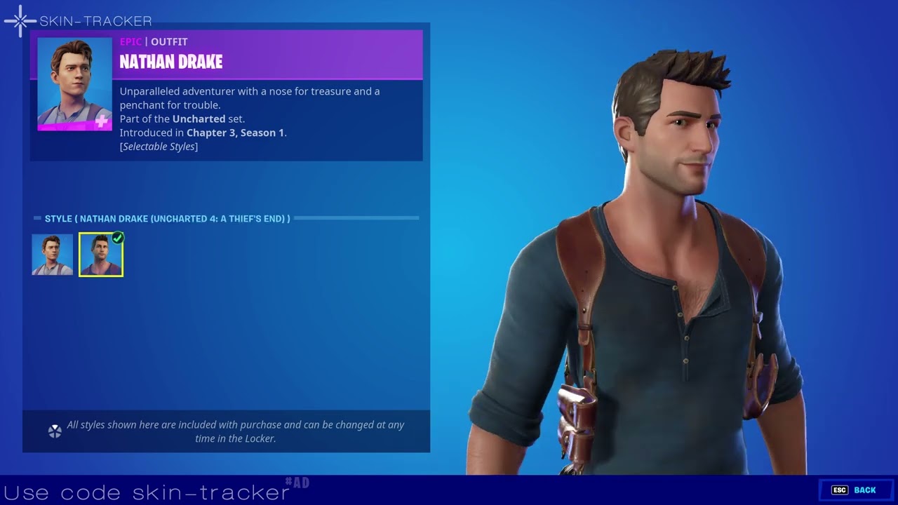 Nathan Drake - Locker - Fortnite Tracker