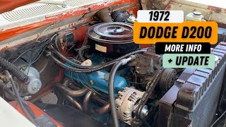 More Info On My 1972 Dodge D200 Classic Pickup Truck