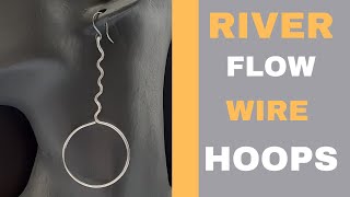 Diy River Flow Wire Drop Hoop Earrings Handmade Jewelry Tutorial