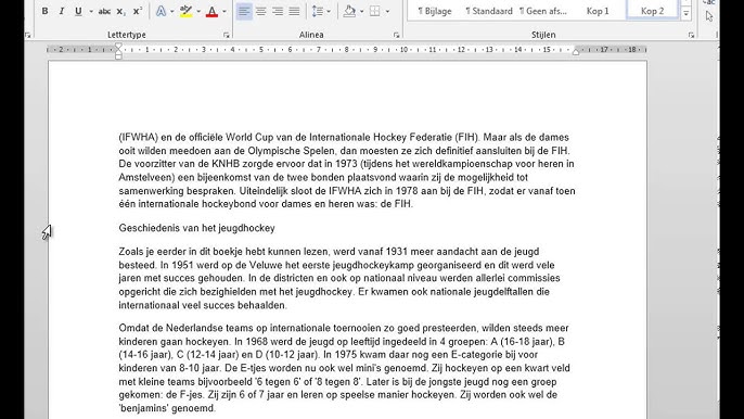 Word Opmaken Van Een Verslag - Youtube