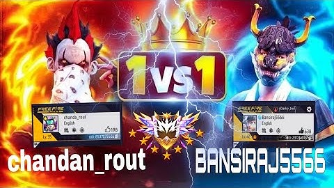 Free fire 1v1 craftland only onetap headshot ☠️ ( chanda_rout vs Bansiraj5566 ) #gaming #freefire