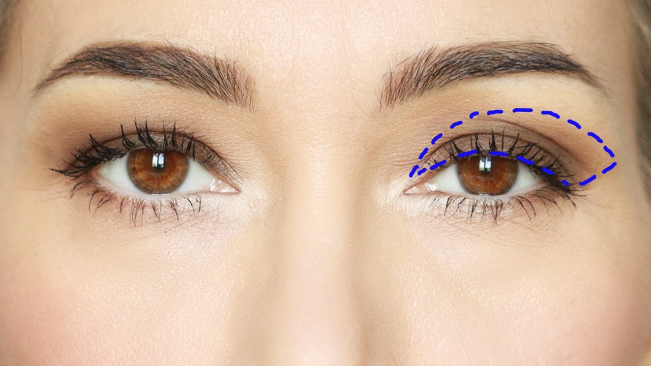 Trucco occhi gonfi: applicazione 1 ombretto facile e veloce. Trucco principianti.